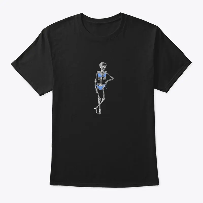 Skelton in Bikini Printed T-Shirt